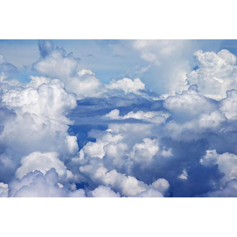 Aerial view of clouds-China White Modern Wood Framed Art Print by Su, Keren