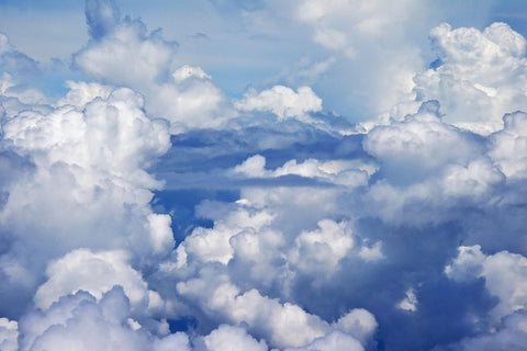 Aerial view of clouds-China White Modern Wood Framed Art Print with Double Matting by Su, Keren