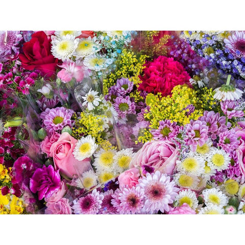 China-Hong Kong Flower market Gold Ornate Wood Framed Art Print with Double Matting by Eggers, Julie
