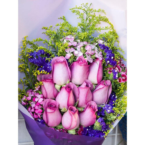 China-Hong Kong Flower market White Modern Wood Framed Art Print by Eggers, Julie