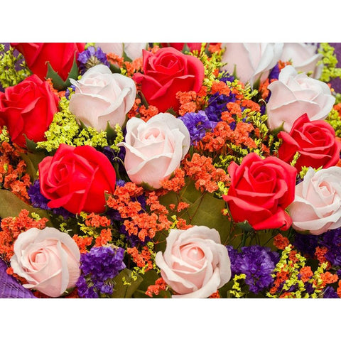 China-Hong Kong Flower market White Modern Wood Framed Art Print by Eggers, Julie