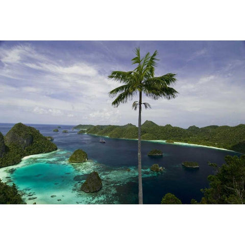 Phinisi schooner, New Guinea Island, Indonesia Black Modern Wood Framed Art Print by Shimlock, Jones