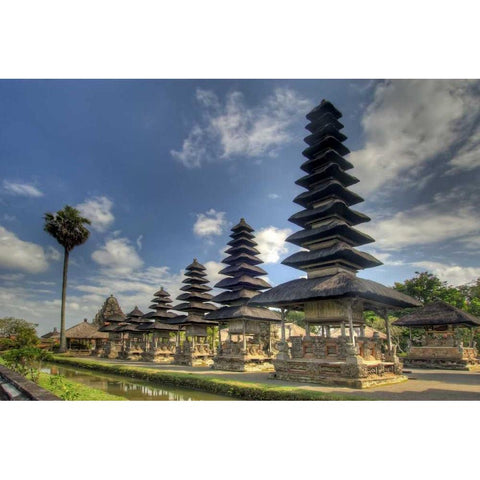 Indonesia, Bali, Mengwi Pura Taman Ayun temple Black Modern Wood Framed Art Print by Shimlock, Jones