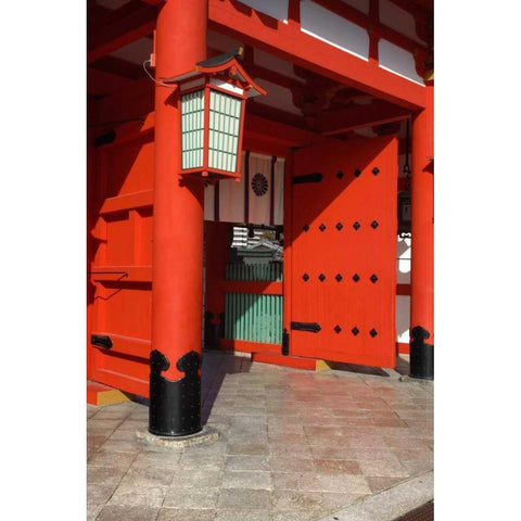 Japan, Kyoto Fushimi-Inari-Taisha Shrine White Modern Wood Framed Art Print by Flaherty, Dennis