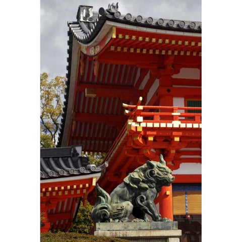 Japan, Kyoto Fushimi-Inari-Taisha Shinto shrine Black Modern Wood Framed Art Print with Double Matting by Flaherty, Dennis