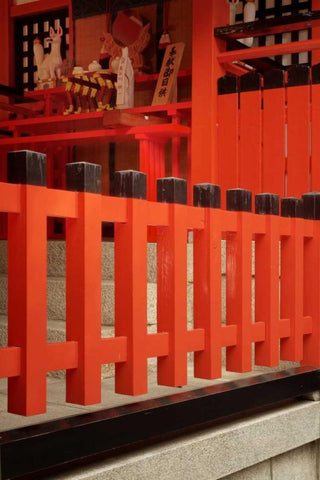 Japan, Kyoto Fushimi-Inari-Taisha Shinto shrine White Modern Wood Framed Art Print with Double Matting by Flaherty, Dennis