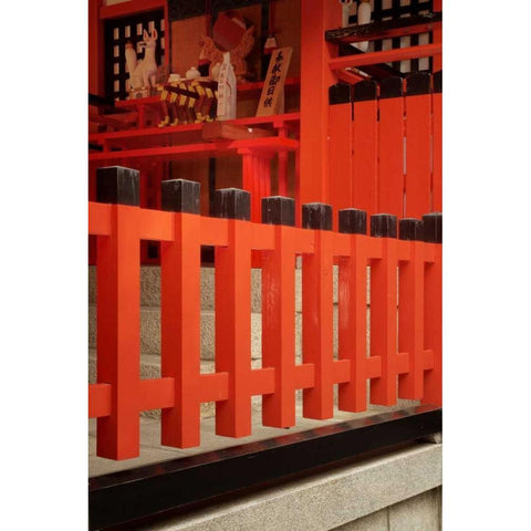 Japan, Kyoto Fushimi-Inari-Taisha Shinto shrine Black Modern Wood Framed Art Print with Double Matting by Flaherty, Dennis