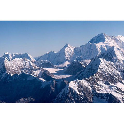 The Himalayas Range above clouds-Nepal White Modern Wood Framed Art Print by Su, Keren