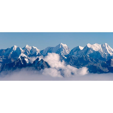 The Himalayas Range above clouds-Nepal Black Modern Wood Framed Art Print by Su, Keren