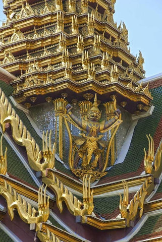 Thailand, Bangkok Exterior view of Royal Palace White Modern Wood Framed Art Print with Double Matting by Shimlock, Jones
