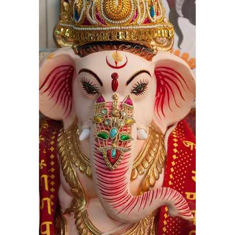 Thailand-Chonburi Province-Khao Sam Muk Shrine Statue of the elephant god-Ganesha Black Modern Wood Framed Art Print by Haseltine, Tom