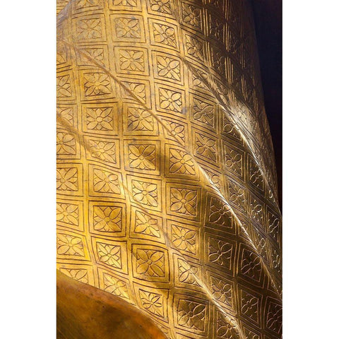 Thailand-Chonburi Province-Khao Sam Muk Shrine Statue of the Goddess Sam Muk  Gold Ornate Wood Framed Art Print with Double Matting by Haseltine, Tom