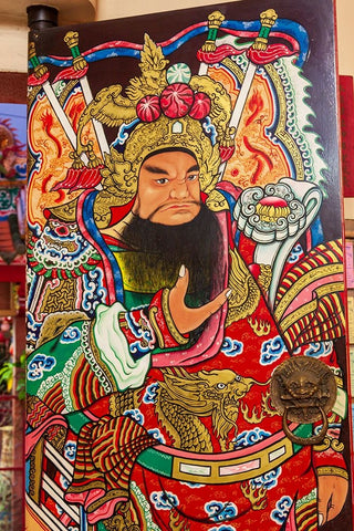 Pung Tao Gong Ancestral Temple- Chiang Mai- Thailand Black Modern Wood Framed Art Print by Haseltine, Tom