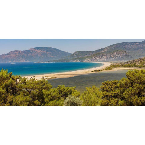 Iztuzu Beach Dalyan-Mugla-Turkey White Modern Wood Framed Art Print by Kabas, Ali