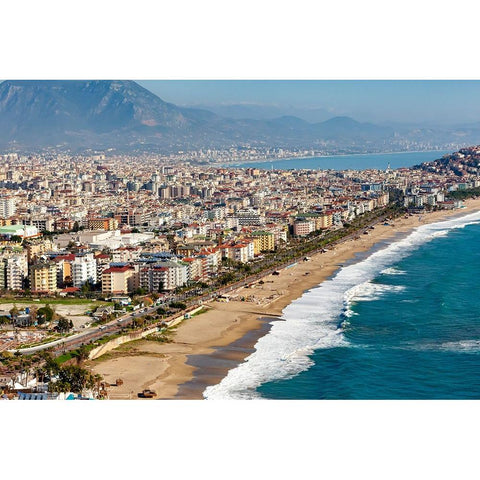 Alanya-Turkey Black Modern Wood Framed Art Print by Kabas, Ali