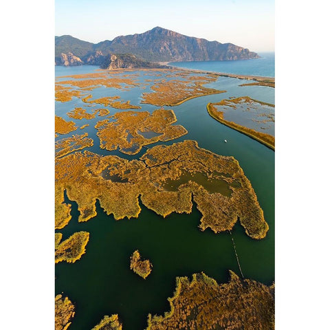 Dalyan-Koycegiz-Mugla-Turkey Black Modern Wood Framed Art Print by Kabas, Ali