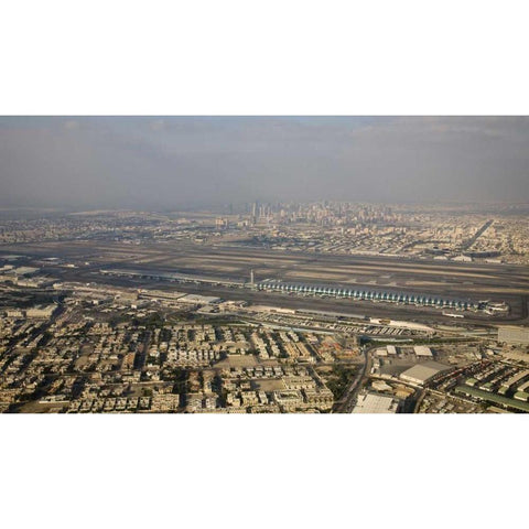 UAE, Dubai Dubai International Airport  Gold Ornate Wood Framed Art Print with Double Matting by Young, Bill