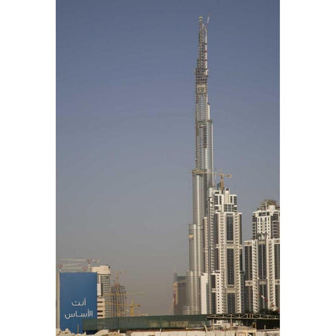 UAE, Dubai Modern architecture in a downtown Gold Ornate Wood Framed Art Print with Double Matting by Young, Bill