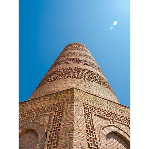 Burana Tower-a former minaret and icon of Kyrgyzstan  Black Modern Wood Framed Art Print by Zwick, Martin