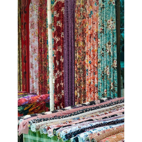 Jayma Bazaar-one of the greatest traditional markets in central Asia City Osh in the Fergana Valley  Gold Ornate Wood Framed Art Print with Double Matting by Zwick, Martin