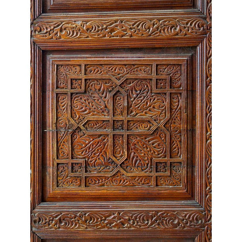 Karakhanid mausoleum dating back to the 12th century City Uzgen Black Modern Wood Framed Art Print by Zwick, Martin
