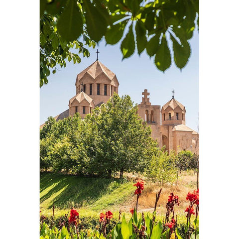 Armenia Yerevan Saint Gregory the Illuminator Cathedral Black Modern Wood Framed Art Print by Wilson, Emily