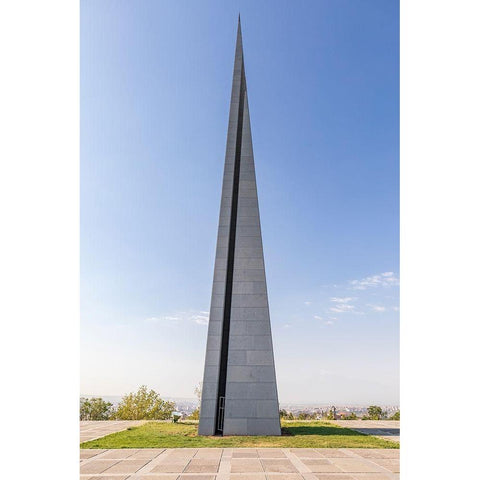 Yerevan-Armenia The Memorial Column at the Tsitsernakaberd Armenian Genocide Memorial Complex Gold Ornate Wood Framed Art Print with Double Matting by Wilson, Emily