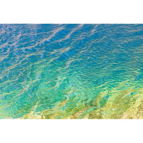 Haft Kul-Sughd Province-Tajikistan Abstract patterns in water of Nezhegon-Haft Kul-the Seven Lakes Gold Ornate Wood Framed Art Print with Double Matting by Wilson, Emily M.