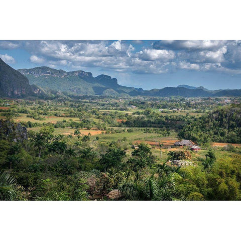 View of Vinales Valley seen from Hotel Los Jazmines viewpoint-Vinales-Cuba Black Modern Wood Framed Art Print by Miglavs, Janis