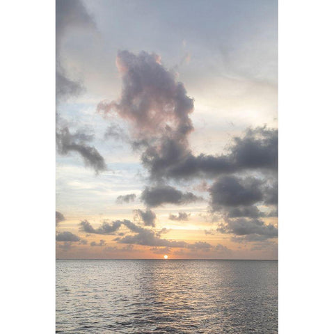 Caribbean-Grenada-Mayreau Island Caribbean sunset Gold Ornate Wood Framed Art Print with Double Matting by Jaynes Gallery