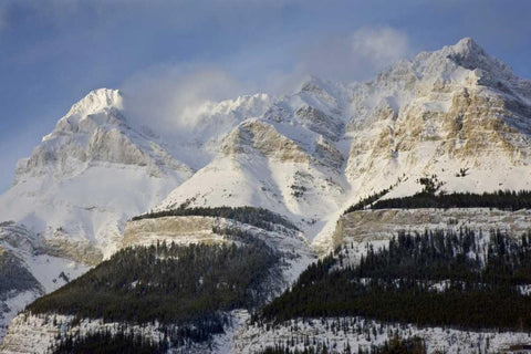 Canada, Banff NP Mt Wilson with Icefield on top White Modern Wood Framed Art Print with Double Matting by Grall, Don