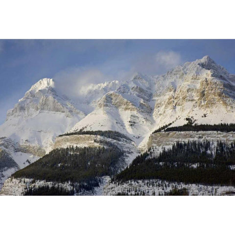 Canada, Banff NP Mt Wilson with Icefield on top White Modern Wood Framed Art Print by Grall, Don