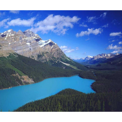 Canada, Alberta, Banff NP A glacier-fed lake Black Modern Wood Framed Art Print by Talbot Frank, Christopher