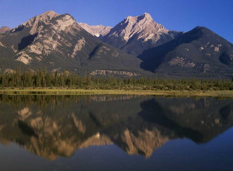 Canada, Alberta, Canadian Rockies at Jasper NP Black Ornate Wood Framed Art Print with Double Matting by Grandmaison, Mike