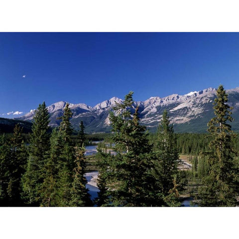 Canada, Alberta, Jasper NP Black Modern Wood Framed Art Print with Double Matting by Grandmaison, Mike