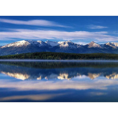 Canada, Alberta, Pyramid Lake in Jasper NP Black Modern Wood Framed Art Print by Grandmaison, Mike