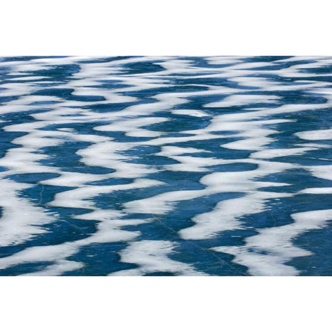 Canada, Alberta Wind pattern of ice and snow Black Modern Wood Framed Art Print by Grandmaison, Mike