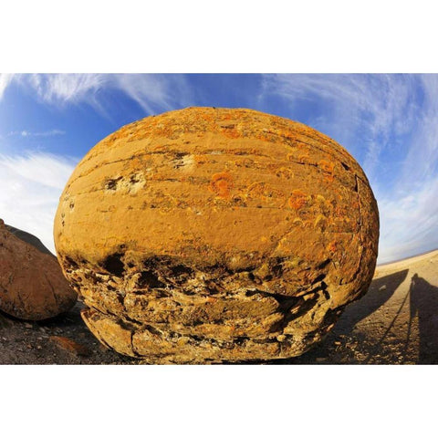 Canada, Red Rock Coulee Sandstone concretion White Modern Wood Framed Art Print by Grandmaison, Mike