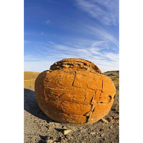 Canada, Red Rock Coulee Sandstone concretion Gold Ornate Wood Framed Art Print with Double Matting by Grandmaison, Mike