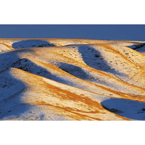 Canada, Alberta, Snow-covered hills at sunset Black Modern Wood Framed Art Print by Grandmaison, Mike