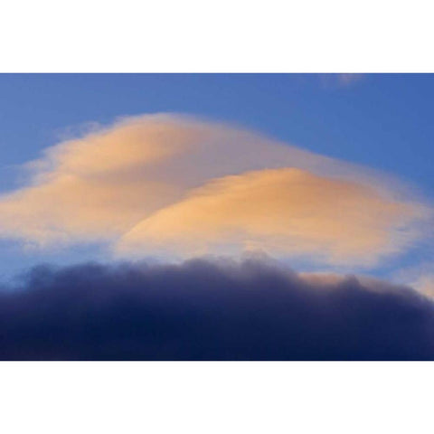 Canada, Alberta, Jasper NP Clouds at sunset Black Modern Wood Framed Art Print by Grandmaison, Mike