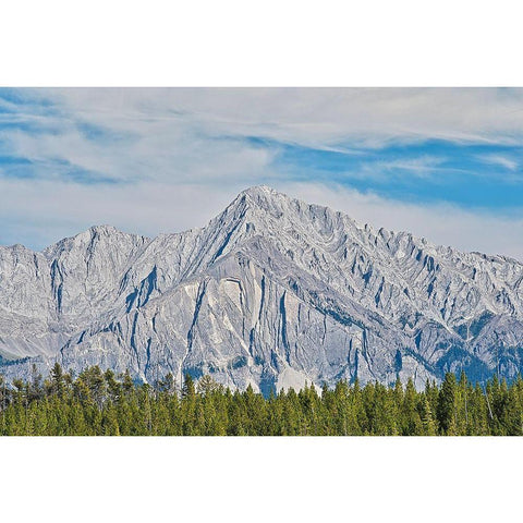 Canada-Alberta-Banff National Park Mount Ishbel landscape Black Modern Wood Framed Art Print by Jaynes Gallery