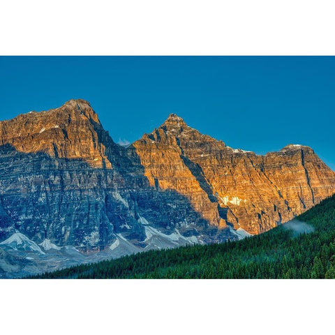 Canada-Alberta-Banff National Park Valley of the Ten Peaks at sunrise Black Modern Wood Framed Art Print by Jaynes Gallery