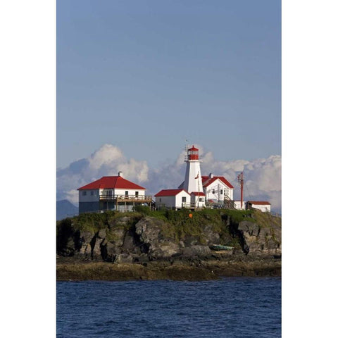 Canada, BC, View of Green Island Lighthouse Black Modern Wood Framed Art Print by Paulson, Don
