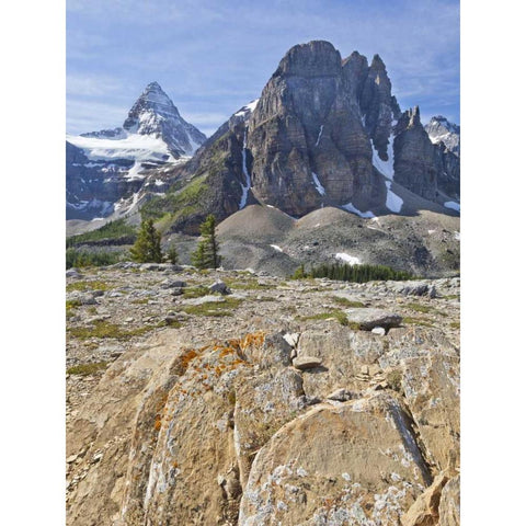 Canada, BC, Mt Assiniboine and Wedgwood Peak Black Modern Wood Framed Art Print by Paulson, Don
