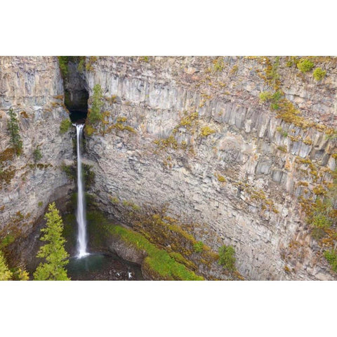 Canada, BC, Wells Gray PP Spahats Falls Black Modern Wood Framed Art Print by Paulson, Don