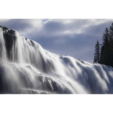 Canada, BC, Wells Gray PP Dawson Falls Gold Ornate Wood Framed Art Print with Double Matting by Paulson, Don