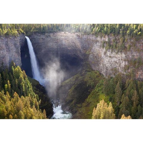 Canada, BC, Wells Gray PP Helmcken Falls Black Modern Wood Framed Art Print by Paulson, Don