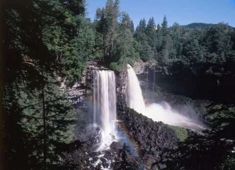 Canada, BC, Canim Falls at Wells Gray PP Black Ornate Wood Framed Art Print with Double Matting by Grandmaison, Mike