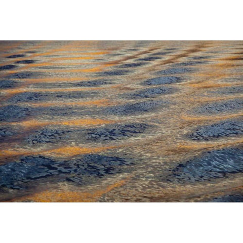 Canada, BC, Sunset on water wave patterns Black Modern Wood Framed Art Print by Paulson, Don